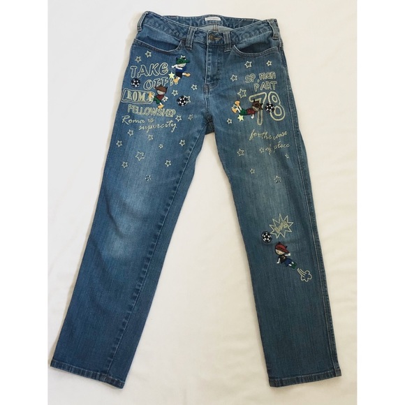 Edelweiss embroidered high waist mom jeans size 29 - Picture 7 of 8